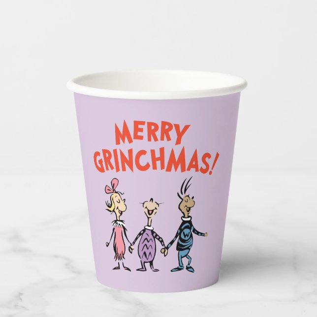 Gobelets En Papier Whos Holding Hands Merry Grinchmas (Recto)