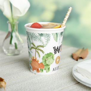 Gobelets En Papier Wild One Dinosaur 1er Anniversaire tasse de papier