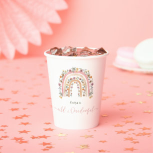 Gobelets En Papier Wild & Onedering Fleur sauvage Rainbow 1er anniver