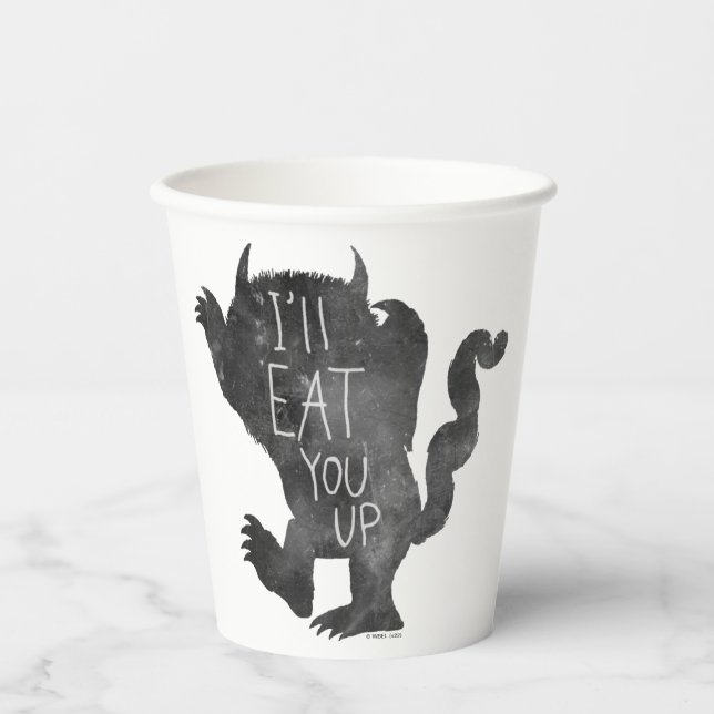 Gobelets En Papier Wild Thing | Je vais te manger (Recto)