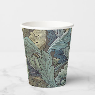Gobelets En Papier William Morris Acanthus Sage Fleur Floral Botaniqu