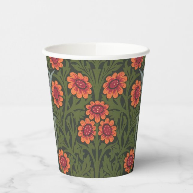 Gobelets En Papier William Morris Blackthorn Garden Flower Classic (Gauche)