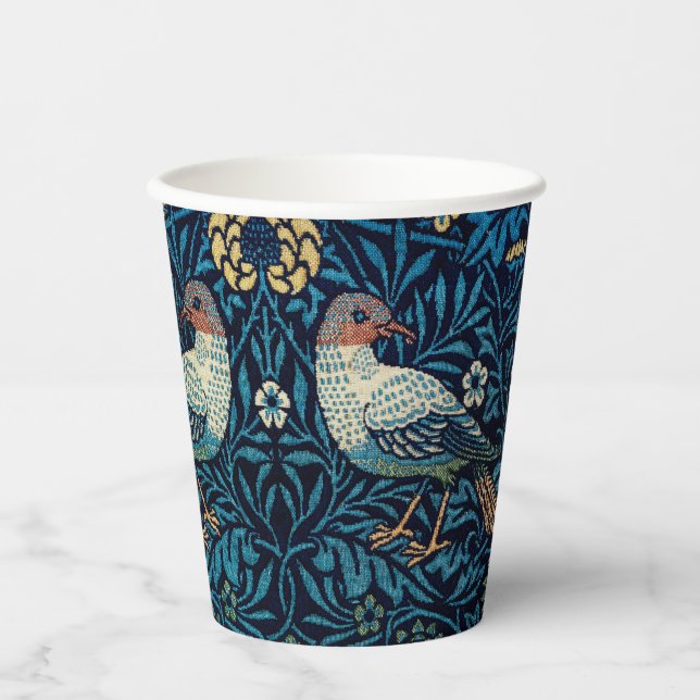 Gobelets En Papier William Morris Blue Birds Tapestry Classic (Recto)