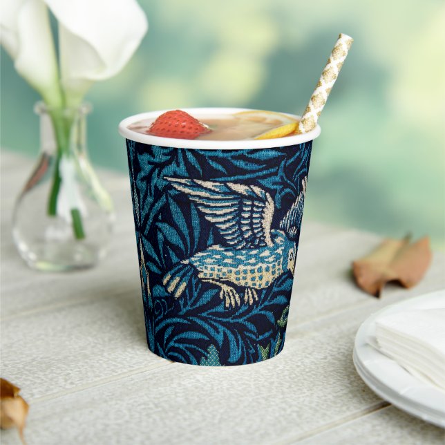 Gobelets En Papier William Morris Blue Birds Tapestry Classic (Insitu)