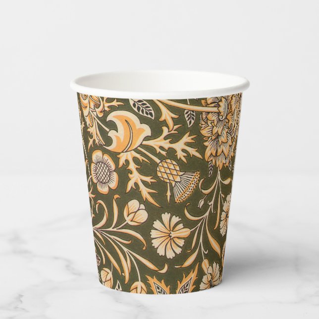 Gobelets En Papier William Morris Cherwell Motif de fond d'écran (Verso)