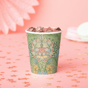 Gobelets En Papier William Morris Fleur de Myrte Floral Botanique