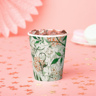 Gobelets En Papier William Morris Jardin Fleur de Jasmin Classique