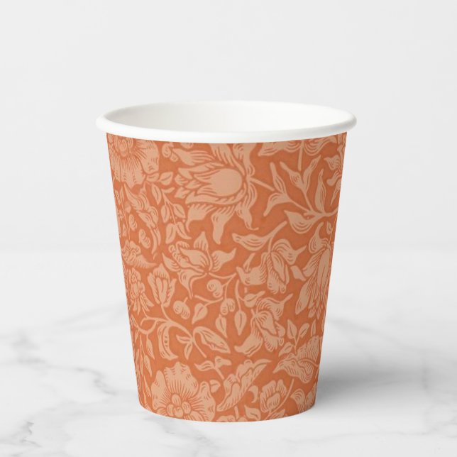 Gobelets En Papier William Morris Mallow Fond d'écran floral (Recto)