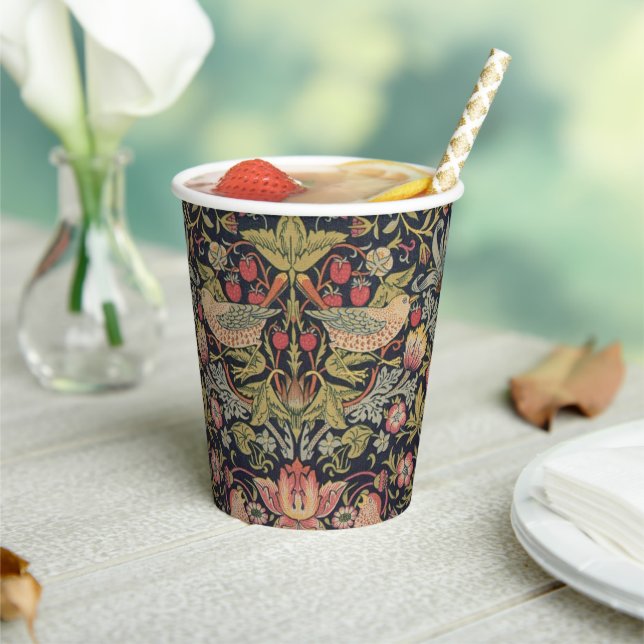 Gobelets En Papier William Morris Strawberry Thief (Insitu)