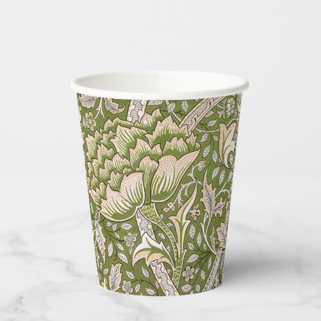 Gobelets En Papier William Morris Windrush Motif Floral Classique (Gauche)
