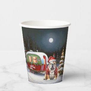 Gobelets En Papier Winter Bulldog Caravan Christmas Adventure
