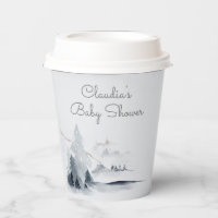 Winter Woodland Forest Baby shower de script moder
