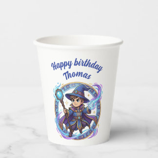 Gobelets En Papier Wizard Mage Magic Anime Chibi Gamer Birthday