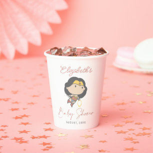 Gobelets En Papier Wonder Woman   Nouveau bébé bientôt