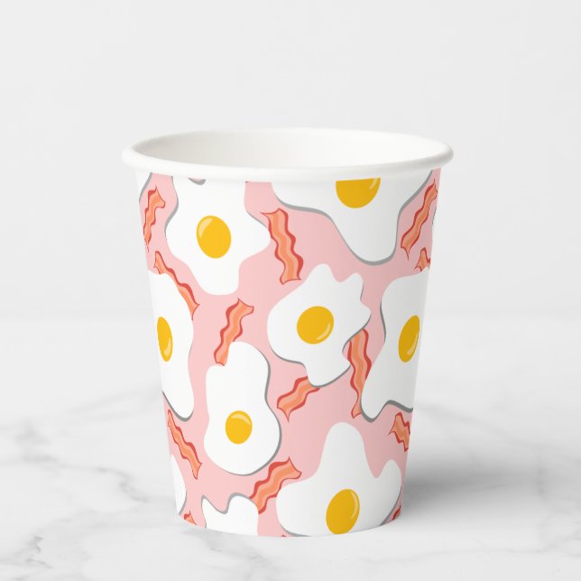 Gobelets En Papier Yaourt, Oeufs Et Côté Bacon (Recto)