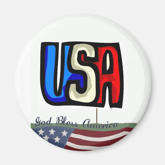 God Bless America Magnet (Devant)