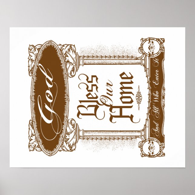 God Bless Our Home Custom Poster (Devant)