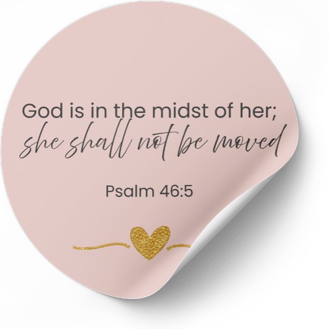 God Is In The Midst Of Her Sticker – Psalm 46:5 (Créateur téléchargé)