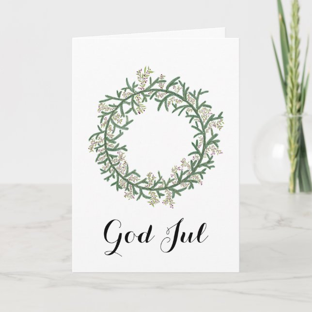 God Jul, carte de vacances de la couronne suédoise (Devant)