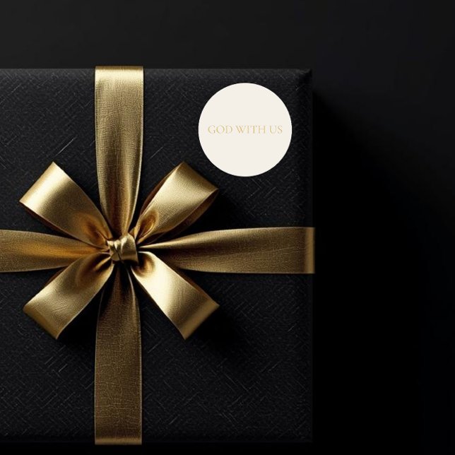 GOD WITH US Cream Christmas Sticker #2 (Créateur téléchargé)