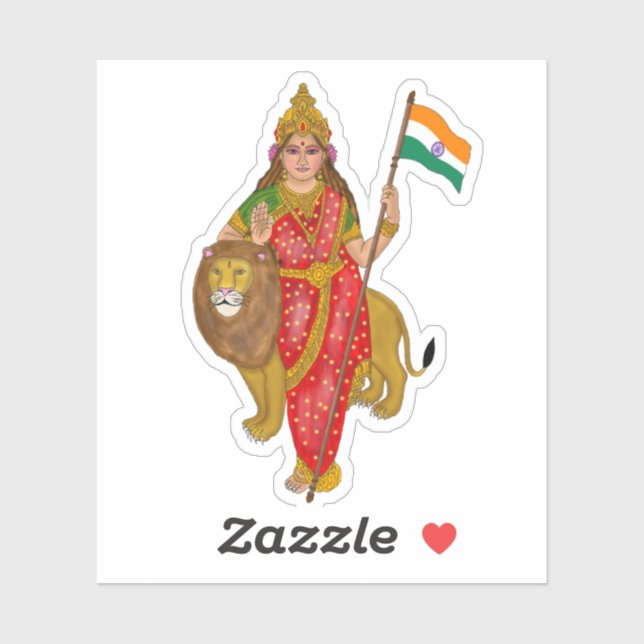 Goddess Bharat Mata Stickers (Feuille)