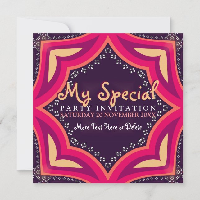 Goddess Diva Special Event Party Invitation (Devant)