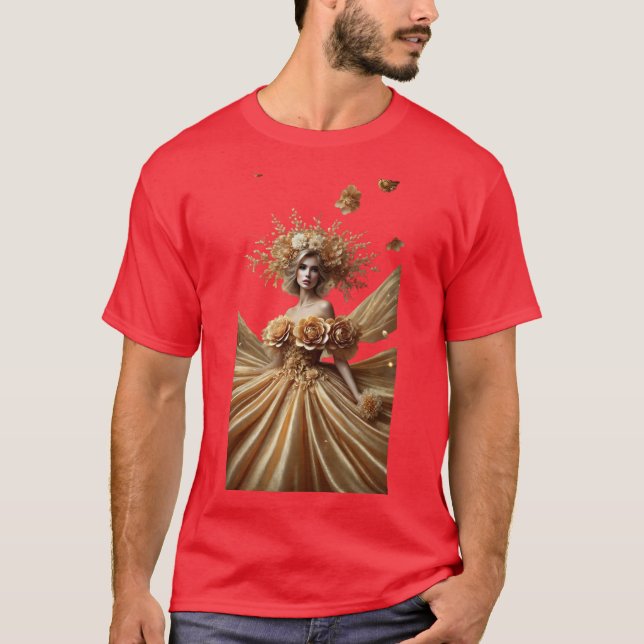 🌟 Goddess Elegance - T-shirt Royal Bloom (Devant)