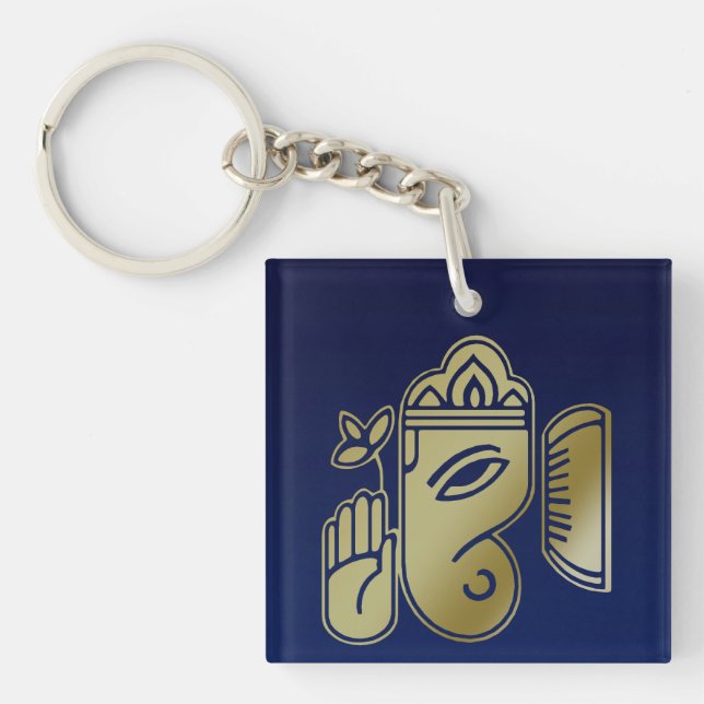 Goddess Ganesha dorée - Porte-clés en acrylique (Devant)