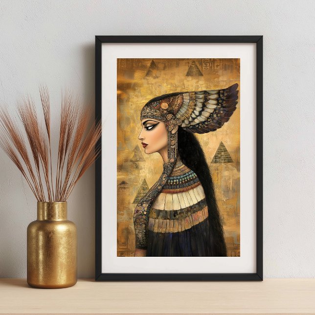 Goddess Isis: Gold Art Nouveau Egyptian Poster (Créateur téléchargé)