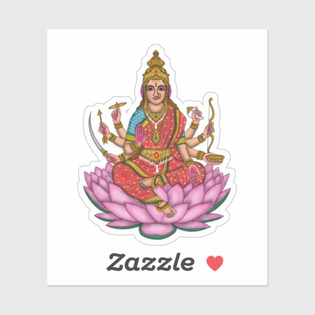 Goddess Lakshmi Sticker (Feuille)