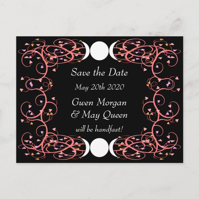 Goddess Lesbian Wedding Enregistrer la date Carte  (Devant)