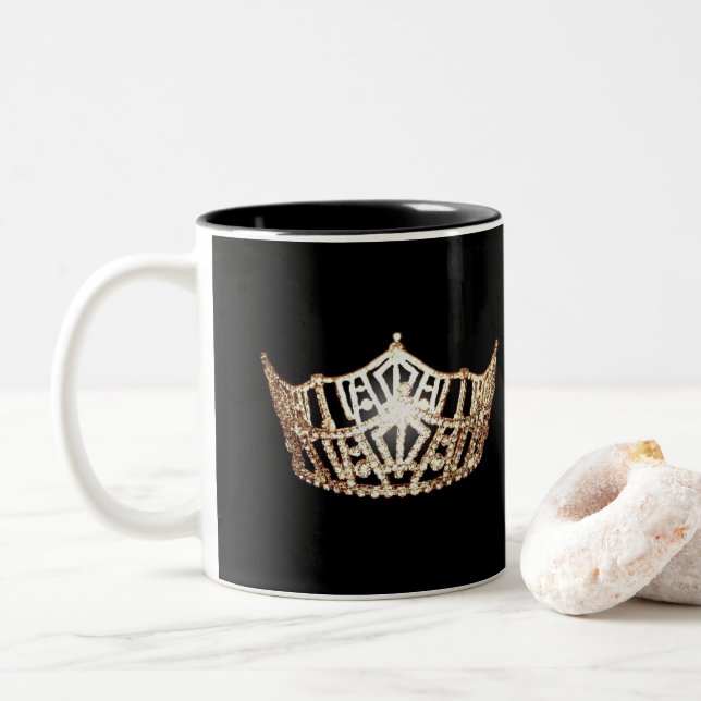 Gode Miss America Gold Crown Mug (Avec donut)