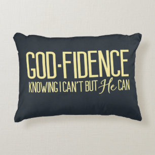 Godfidence Coussin d'accent inspiré