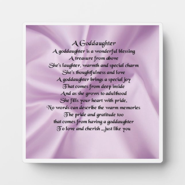 Godgirl Poem Plaque - Lilac Soie design (Devant)