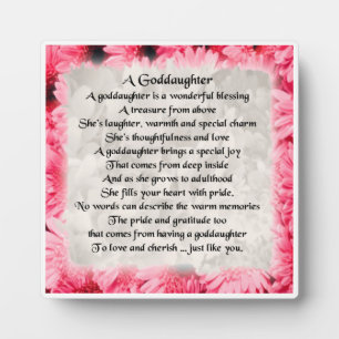 Godgirl Poem Plaque - Rose Floral design