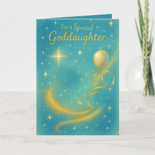 Godgirl Stars Stardust & Balloon Carte d'anniversa