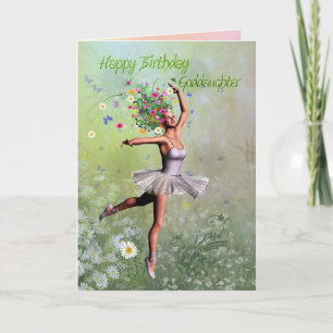 Godgirl, une carte d'anniversaire de fleur de ball