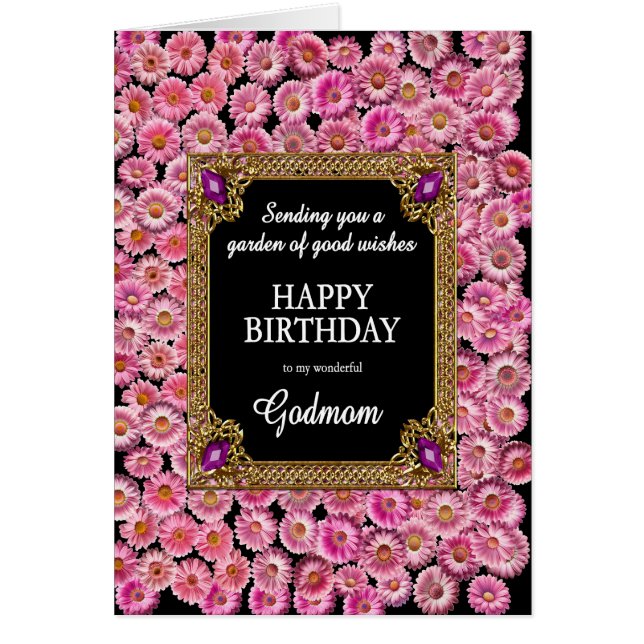 Godmamie Anniversaire Rose Daisées (Devant)