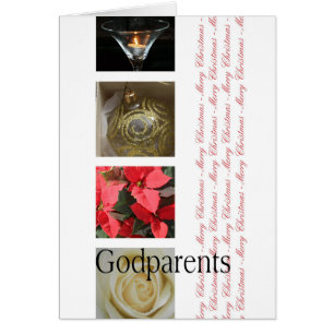 Godparents Joyeuse carte de Noël