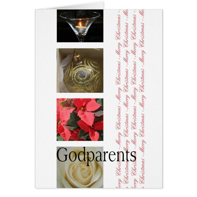 Godparents Joyeuse carte de Noël (Devant)