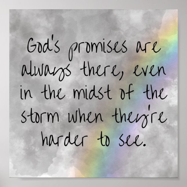 God's Promises Poster - Hope in the Storm (Devant)