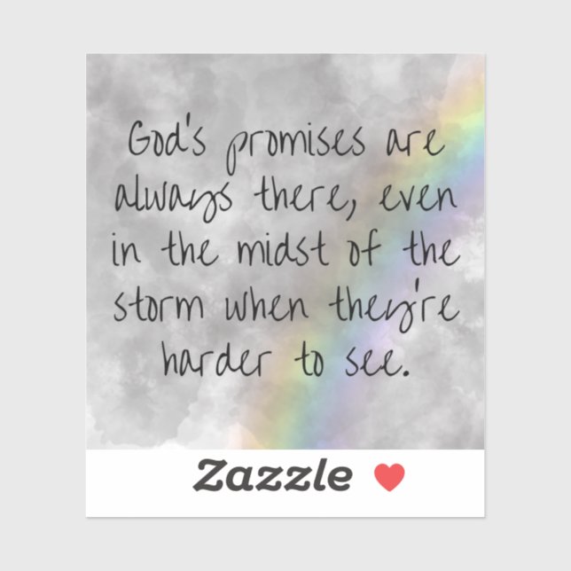 God's Promises Sticker - Hope Through the Storm (Feuille)