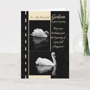 Godson Swans carte d'anniversaire