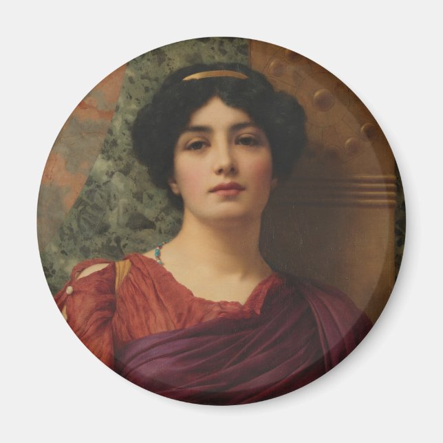 Godward Contemplation CC0627 Magnet d'art rond (Devant)