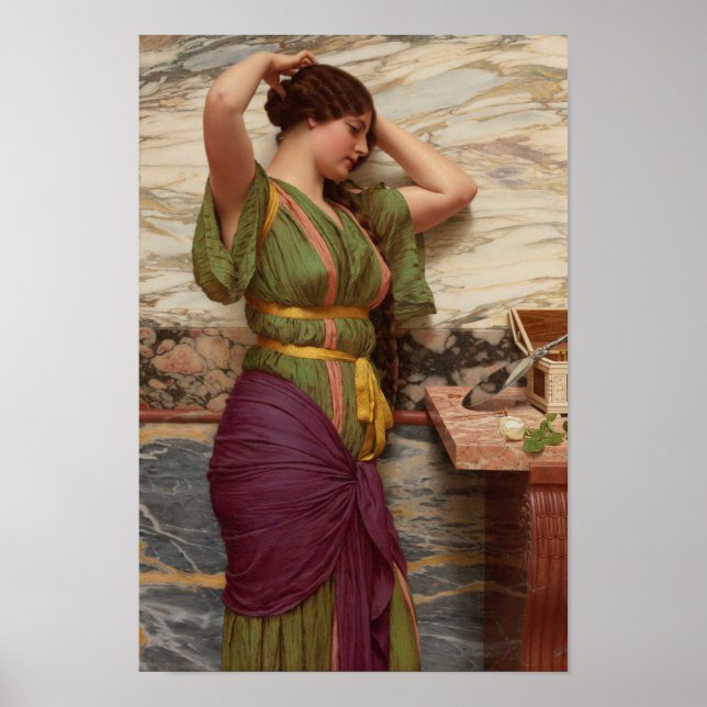 Godward Une réflexion juste CC0632 Poster Cardstoc (Devant)