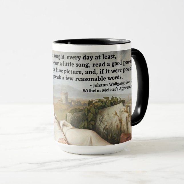 Goethe Citation Mug (Devant droit)