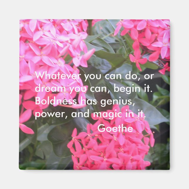 Goethe Motivational Quotation Magnet (Devant)