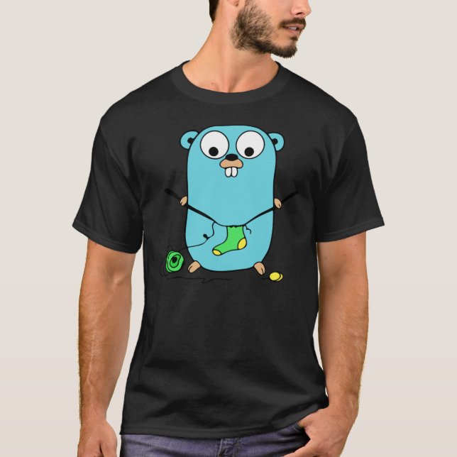Golang Gopher Go Knitting Classic T-Shirt (Devant)