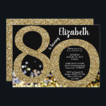 Gold 80th Birthday Invitation - 70th Invitation<br><div class="desc">Invitation du 80e anniversaire de l'or moderne. Invitation vos invités dans le style avec cette invitation unique.</div>