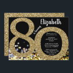 Gold 80th Birthday Invitation - 70th Invitation<br><div class="desc">Invitation du 80e anniversaire de l'or moderne. Invitation vos invités dans le style avec cette invitation unique.</div>